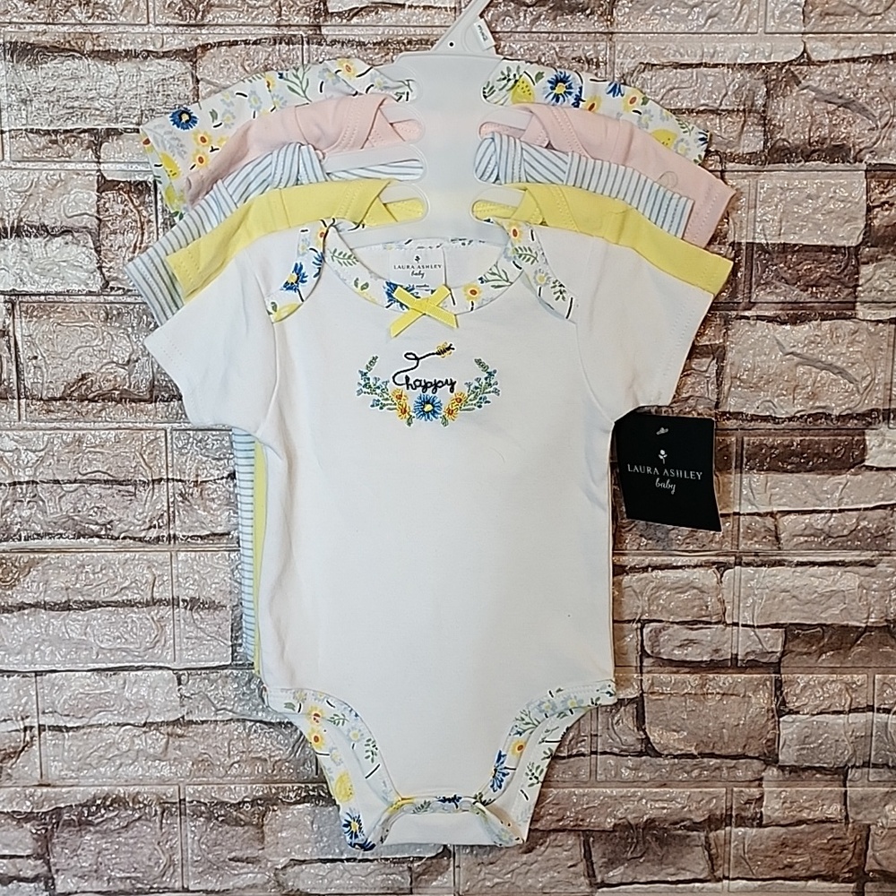 Laura Ashley Baby Bodysuits Brand New Set Of 5
